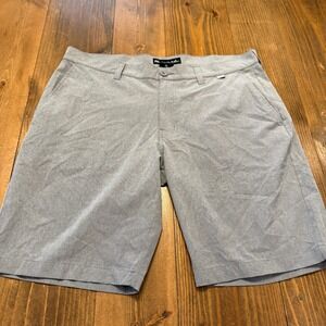 Travis Mathew Shorts Men 36 Gray 10" Inseam Golf Casual Performance Stretch